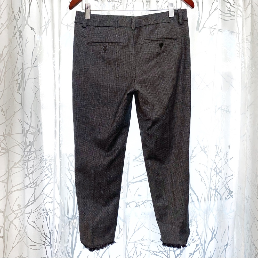 ZADIG & VOLTAIRE gray Pantalon Posh Franges fringe hem straight leg dress pants - Picture 6 of 15